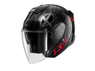 Kaski motocyklowe - Kask Otwarty Shark Skwal Jet Shiever Czarny/Antracyt/CzerwonyXL - miniaturka - grafika 1