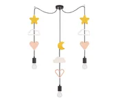Wyposażenie pokoiku dziecięcego - Dziecięcy żyrandol TRIO 3xE27/20W/230V żółty/biały/różowy - miniaturka - grafika 1