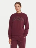 Bluzy damskie - DKNY Sport Bluza DP5T1462 Bordowy Regular Fit - miniaturka - grafika 1