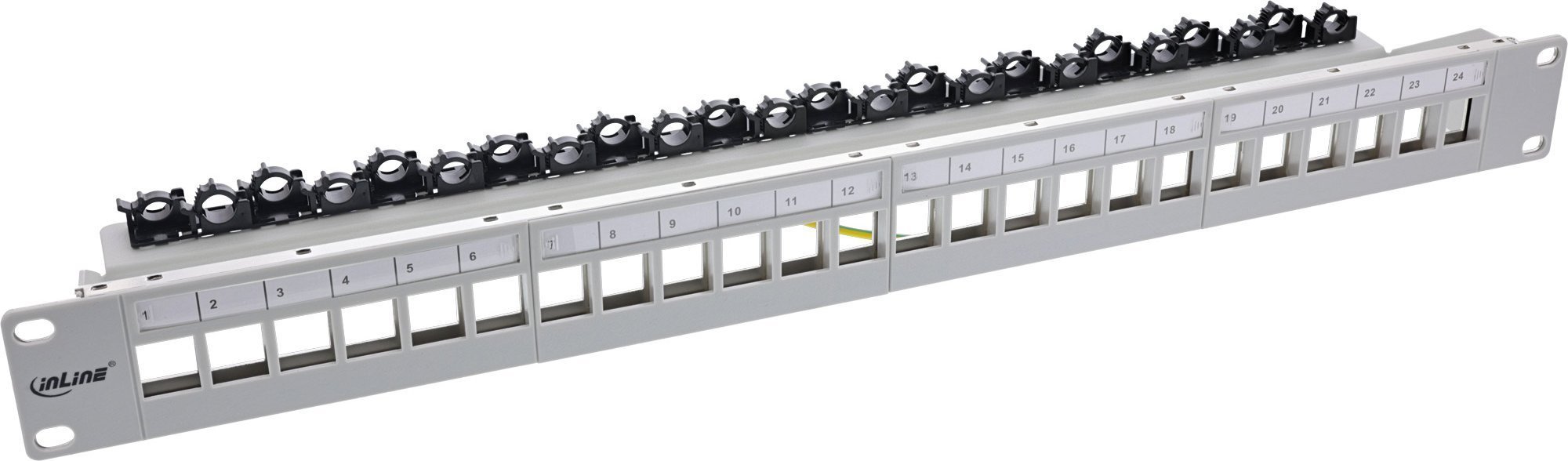 InLine InLine® Patch panel 24-way, Keystone empty panel Patch panel, 19