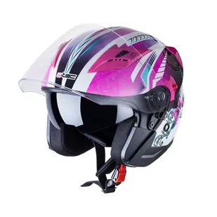 W-TEC KASK MOTOCYKLOWY OTWARTY Z BLENDĄ YM-627 CZARN MAT ROZM XS 53-54) - Kaski motocyklowe - miniaturka - grafika 1