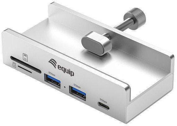 Equip 128968 huby i koncentratory USB 3.2 Gen 1 3.1 Gen 1 Type-A 5000 Mbit/s Aluminium