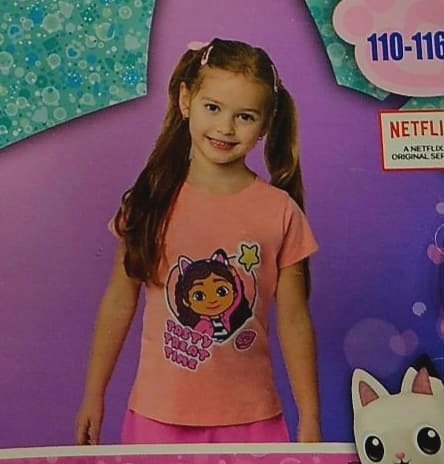 Koszulka dziewczęca Koci Domek Gabi 100% Bawełna r. 110/116