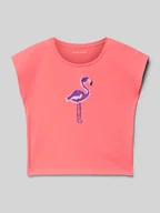 Koszulki dla dziewczynek - T-shirt o kroju regular fit z czystej bawełny - miniaturka - grafika 1
