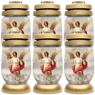 Lampiony i znicze - Znicze Bolsius 3S 17 Anioł złoty wkłady 36h 1,5 dnia 6 sztuk - miniaturka - grafika 1