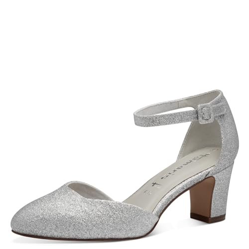 Tamaris Damskie czółenka 1-1-24432-41, Silver Glam, 35 EU, Silver Glam, 35 EU