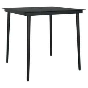 5-częściowy zestaw mebli ogrodowych, czarny, rattan PVC vidaXL - Meble ogrodowe - miniaturka - grafika 8