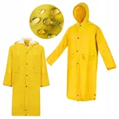 Odzież robocza - Płaszcz PRZECIWDESZCZOWY SZTORMIAK żółty roboczy z KAPTUREM Uniwersalny 3XL - miniaturka - grafika 1