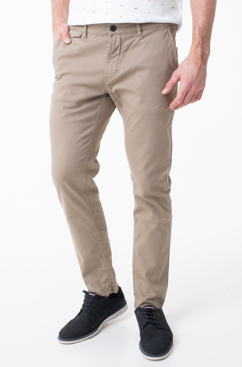 CAMEL ACTIVE BEŻOWE CHINOSY Z BAWEŁNY I ELASTANU CASUAL 30/32 6FA