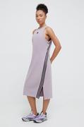 Sukienki - adidas sukienka kolor fioletowy midi prosta - miniaturka - grafika 1