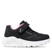 Buty dla dziewczynek - Sneakersy Skechers Uno Lite 310451L/BKRG Czarny - miniaturka - grafika 1