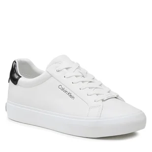 Sneakersy Calvin Klein Vulc Lace Up HW0HW01681 Biały - Sneakersy damskie - miniaturka - grafika 1