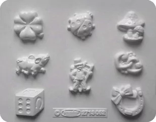 Forma do odlewów gipsu, symbole szczęścia, 8 elementów - Akcesoria rzeźbiarskie - miniaturka - grafika 1
