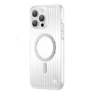 Etui i futerały do telefonów - Kingxbar PQY Go Out Series magnetyczne etui iPhone 14 Pro Max MagSafe srebrne - miniaturka - grafika 1