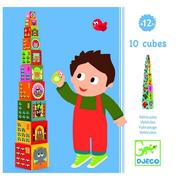 Zabawki interaktywne dla dzieci - Djeco Klocki - Wieża pojazdy - miniaturka - grafika 1