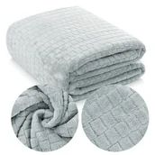 Koce - Koc 200 x 220 Mikrofibra Tłoczony Ardea Kostka 06 - miniaturka - grafika 1