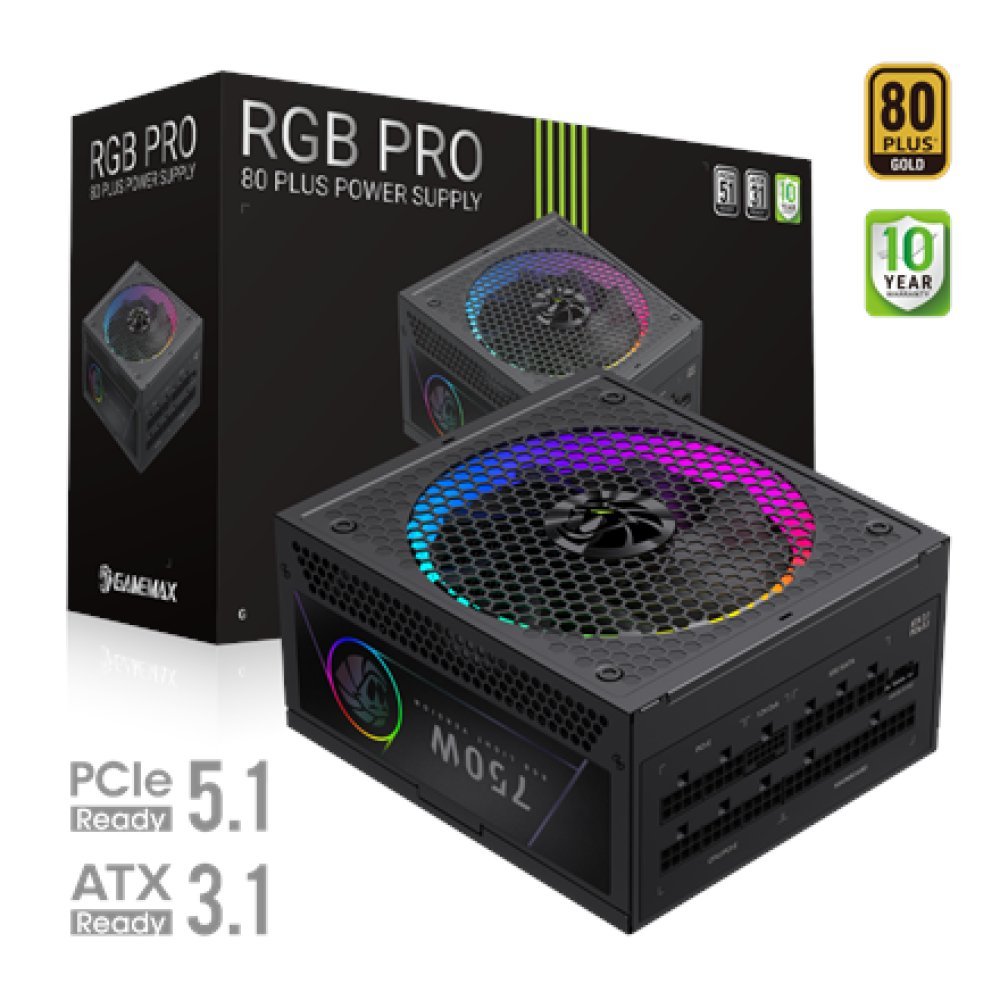 Zasilacz GameMax Gamemax PSU RGB PRO 750G 750 W Gold Full Modular