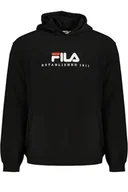 Bluzy męskie - CZARNA BLUZA MĘSKA FILA BEZ ZAMKU - miniaturka - grafika 1