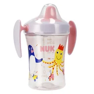 Kubki dla dzieci - NUK Evolution, kubek niekapek z miękkim ustnikiem, różowy, od 6 miesiąca, 230 ml - miniaturka - grafika 1