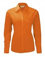Koszule damskie - Koszula damska z długim rękawem Pomarańczowy r. M - miniaturka - grafika 1