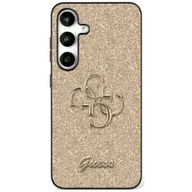 Etui i futerały do telefonów - Etui GUESS Fixed Glitter Big 4G Metal Logo do Samsung Galaxy S25 Złoty - miniaturka - grafika 1