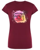 Koszulki i topy damskie - T-Shirt damski nadruk Aparat Kolorowe Tło r.S - miniaturka - grafika 1