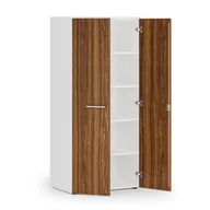 Szafy biurowe - Szafa biurowa z drzwiami PRIMO WHITE, 1781 x 800 x 500 mm, biały/orzech - miniaturka - grafika 1