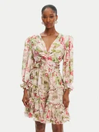 Sukienki - Babylon Sukienka koktajlowa S00874 Kolorowy Regular Fit - miniaturka - grafika 1