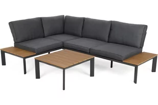 Narożnik ogrodowy aluminiowy Nicea Dark Grey / Grey - Sofy ogrodowe - miniaturka - grafika 2