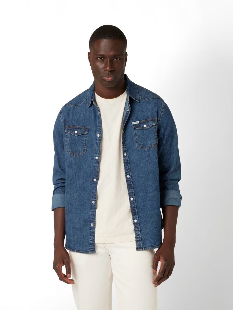 camicie mężczyzna guess m4yh02 d3pf6 safi