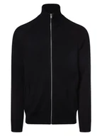 Swetry męskie - Jack & Jones Kardigan męski Mężczyźni Sztuczne włókno niebieski jednolity, M - miniaturka - grafika 1