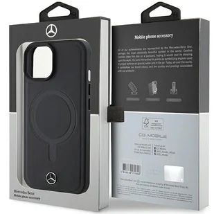 Mercedes MEHMP15S23RCMK iPhone 15 6.1" czarny/black hardcase Smooth Leather MagSafe - Etui i futerały do telefonów - miniaturka - grafika 8