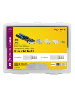 Delock DeLOCK RJ45 Crimp + Cut tool set - Akcesoria do elektronarzędzi Delock DeLOCK RJ45 Crimp + Cut tool set - Akcesoria do elektronarzędzi - miniaturka - grafika 1