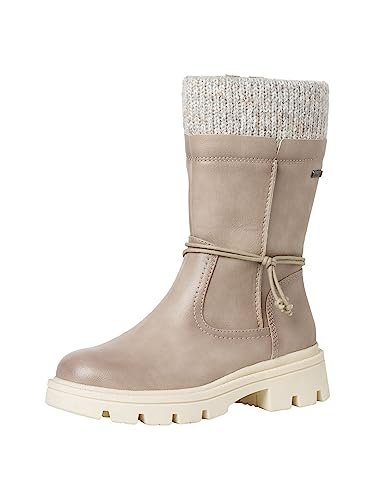 Jana Damskie Softline 8-26472-41 wygodne szerokie wygodne buty wodoodporne antypoślizgowe ciepła podszewka botki kamień, rozmiar 39 EU, Stone, 39 EU Weit