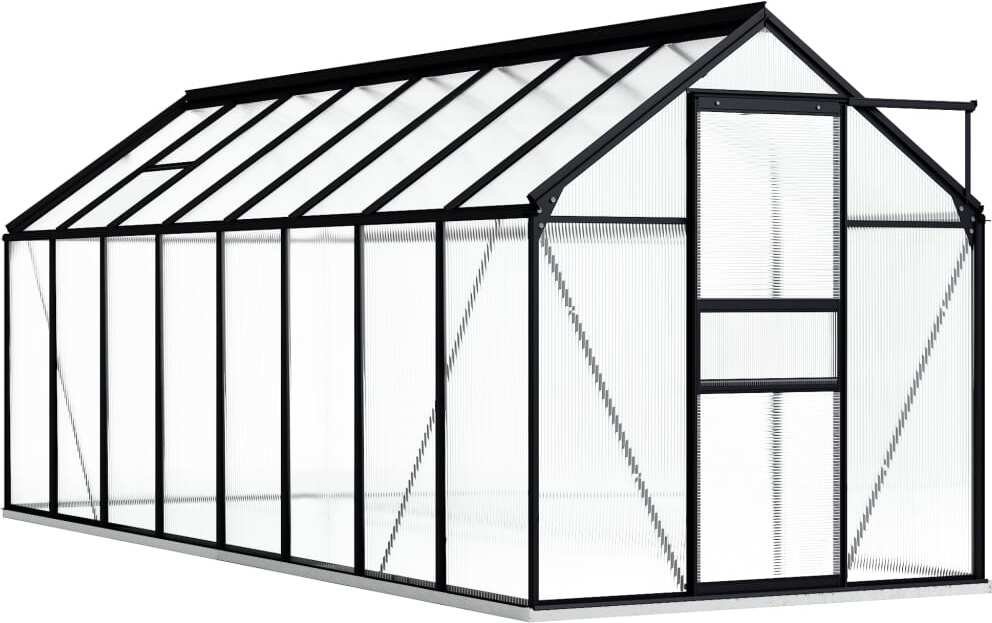 Szklarnia Prolenta Premium z ramą fundamentową z aluminium w kolorze antracytowym 9,31 m³