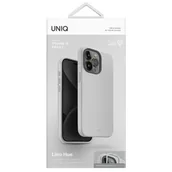 Etui i futerały do telefonów - Etui UNIQ Lino Hue do iPhone 15 Pro Max 6.7" Magclick Charging jasnoszary/chalk grey - miniaturka - grafika 1