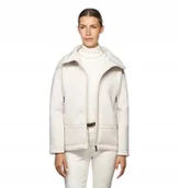 Kurtki damskie - GEOX BIAŁA KURTKA DAMSKA Z KAPTUREM I SUWAKIEM L JQA - miniaturka - grafika 1