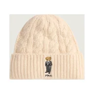 Czapki damskie - POLO RALPH LAUREN Wełniana czapka z dodatkiem lnu - miniaturka - grafika 1