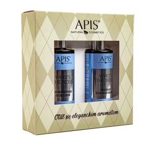 Apis Who's The Boss zestaw prezentowy kosmetyków do pielęgnacji ciała żel pod prysznic 300 ml + krem do ciała i dłoni 300 ml - Zestawy kosmetyków męskich Apis Who's The Boss zestaw prezentowy kosmetyków do pielęgnacji ciała żel pod prysznic 300 ml + krem do ciała i dłoni 300 ml - Zestawy kosmetyków męskich - miniaturka - grafika 1