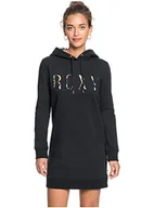 Sukienki - Roxy Damska sukienka z kapturem z długim rękawem dla kobiet sukienka na co dzień Antracyt S ERJKD03343-kvj0 - miniaturka - grafika 1