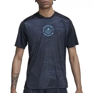 Koszulki sportowe męskie - Koszulka adidas Designed For Running For The Oceans HM1214 - czarna - Adidas - miniaturka - grafika 1