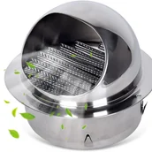 Kratki wentylacyjne - 130 mm okrągła kratka wentylacyjna ze stali nierdzewnej do łazienki - miniaturka - grafika 1