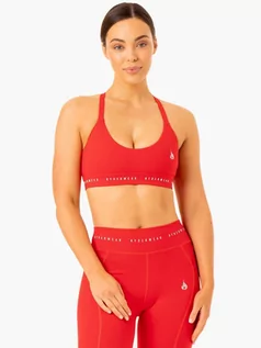 Bielizna sportowa damska - Ryderwear Biustonosz sportowy Reflex Cross Over Red L - grafika 1