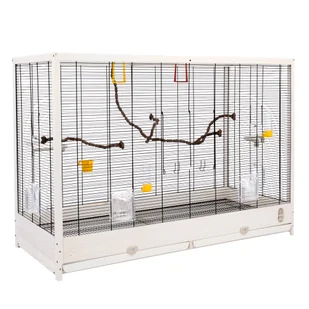 TIAKI drewniana klatka dla ptaków Robin XXL - Dł. x szer. x wys.: 113,4 x 53 x 81,7 cm - Klatki i wyposażenie dla ptaków - miniaturka - grafika 1