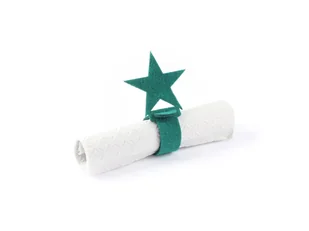 Serwetnik ze wzorem świątecznym - Gwiazda - 21 cm - 1 szt. - Dekoracja stołu - miniaturka - grafika 1
