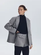 Spodenki damskie - Reserved - Szorty z wiskozą - jasnoszary - miniaturka - grafika 1