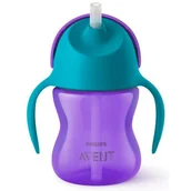 Kubki dla dzieci - Philips Avent Avent Kubek z giętką słomką 200ml 9m+ - miniaturka - grafika 1