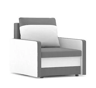 Fotel do salonu, pokoju, Milton, 69x85x70cm, biel, szary - Fotele - miniaturka - grafika 1
