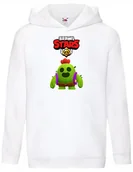 Bluzy dla dziewczynek - Bluza dzieci��ca z gr�� Brawl Stars posta�� Zadymiarz Spike dla gracza - miniaturka - grafika 1