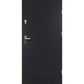 Drzwi zewnętrzne - Isoxa Drzwi zewnętrzne stalowe wejściowe Nova Antracyt 80 Prawe - miniaturka - grafika 1